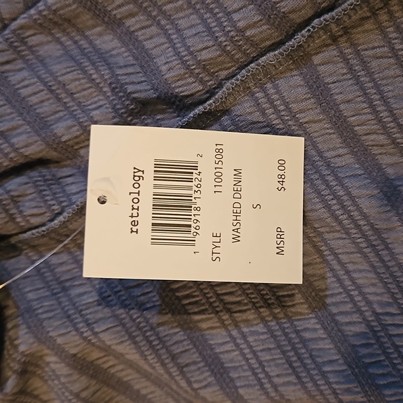 RETROLOGY WOMEN WASHED DENIM STYLE SLEEVELESS TEE TOP SIZE S/P - Picture 6 of 10